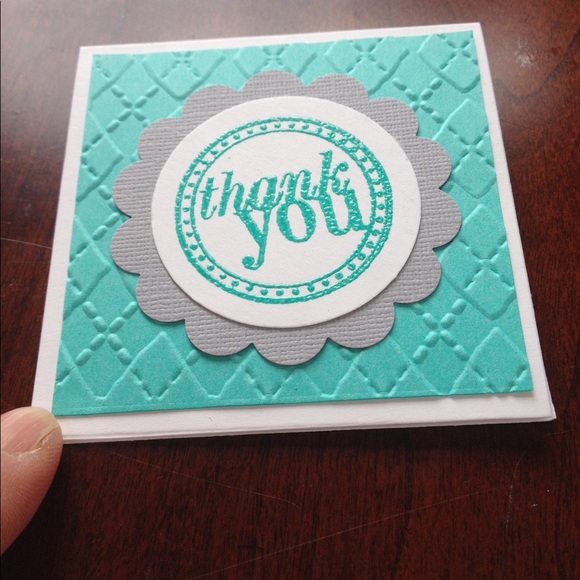 Set of Handmade Thank You mini cards (9 cards per set) - Picture 3 of 11